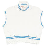 Top in maglia con orlo sfilacciato in bianco Marni - donna 