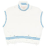 Top in maglia con orlo sfilacciato in bianco Marni - donna 