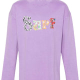 T-shirt con ricamo in viola - uomo 