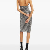 Top Con Paillettes a collo alto in grigio Rotate - donna 