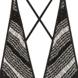 Costume da bagno con paillettes a zigzag in bianco e nero Missoni - donna 