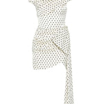 Abito corto a pois drappeggiato in AVORIO Self-Portrait - donna 