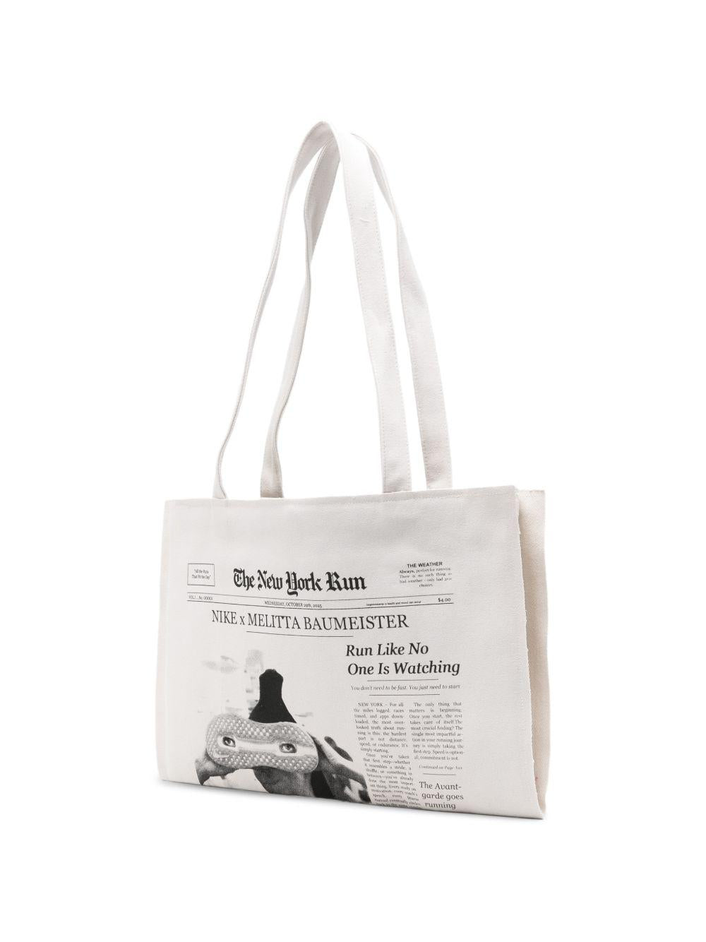 Borsa a spalla  New York Times in bianco 