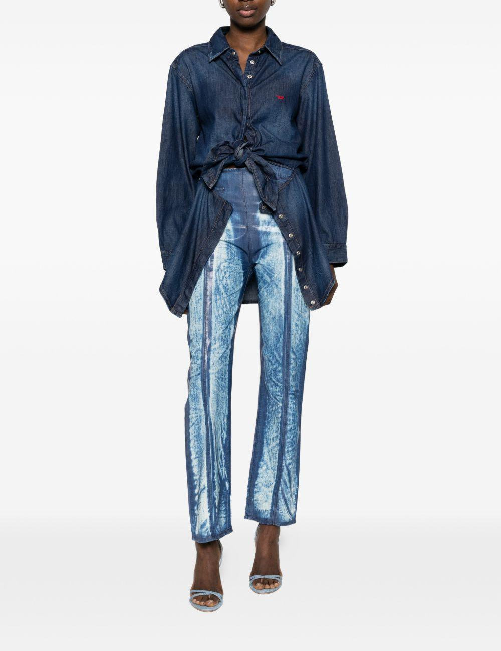 Jeans a pannelli in blu Diesel - donna 