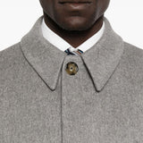 Cappotto con taschini a toppa e bottoni in grigio Lardini - uomo 