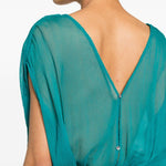 Abito midi con ruches dally in verde Dries van noten - donna 