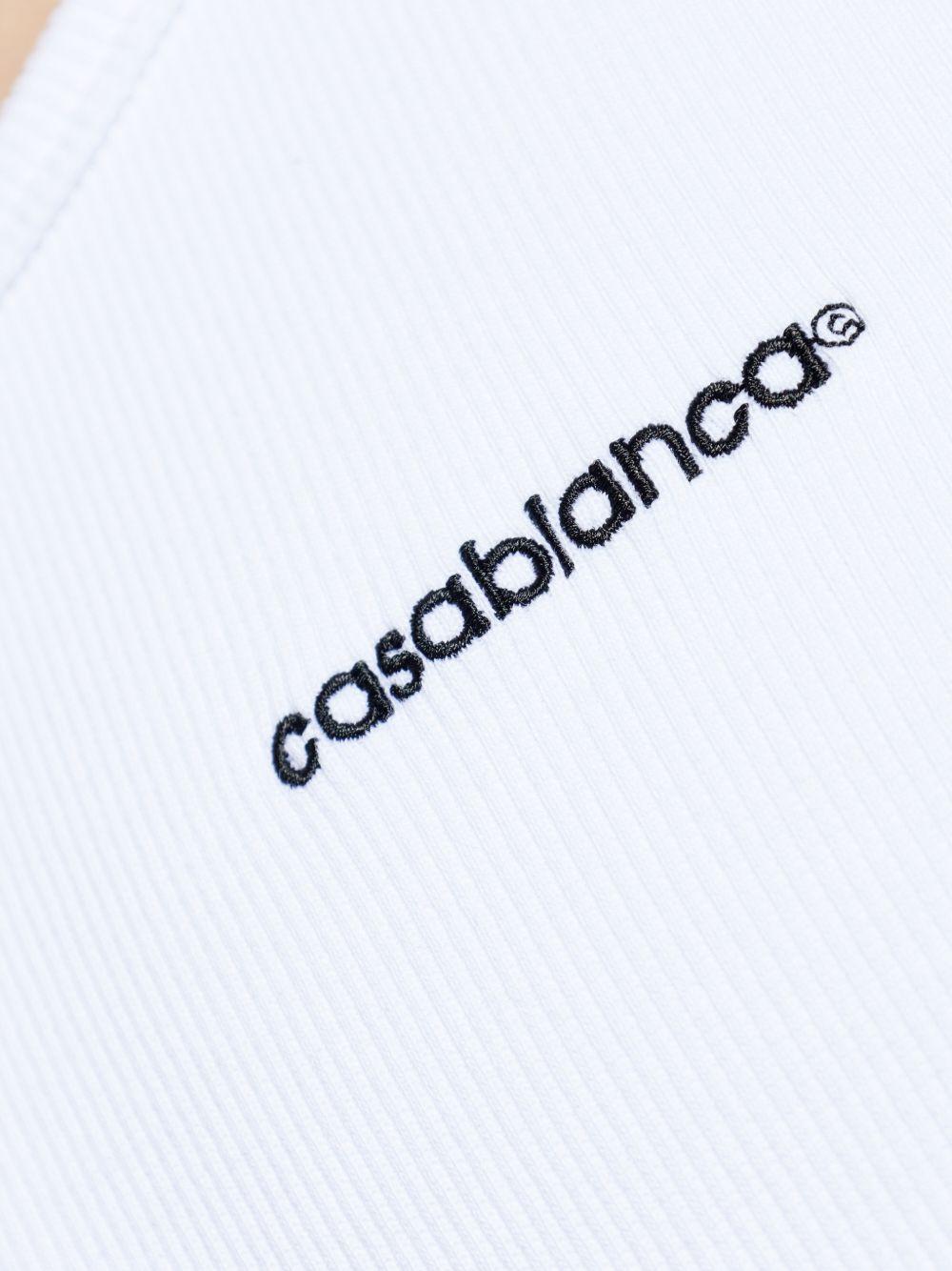 Canotta con ricamo in bianco Casablanca - uomo 