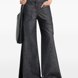 Pantaloni a palazzo con cintura in grigio Courrèges - donna 