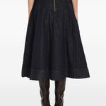 Gonna midi svasata in blu Self-Portrait - donna 