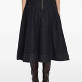 Gonna midi svasata in blu Self-Portrait - donna 