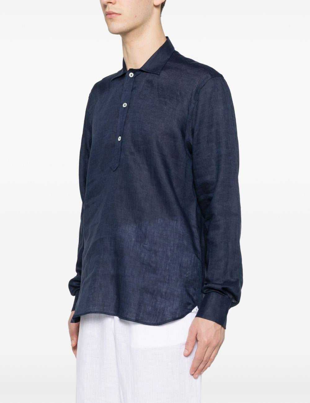 Camicia a maniche lunghe dustin in blu Tagliatore - uomo 