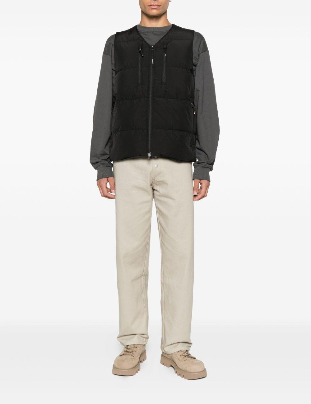Gilet smanicato con zip in nero Pyrenex - unisex 