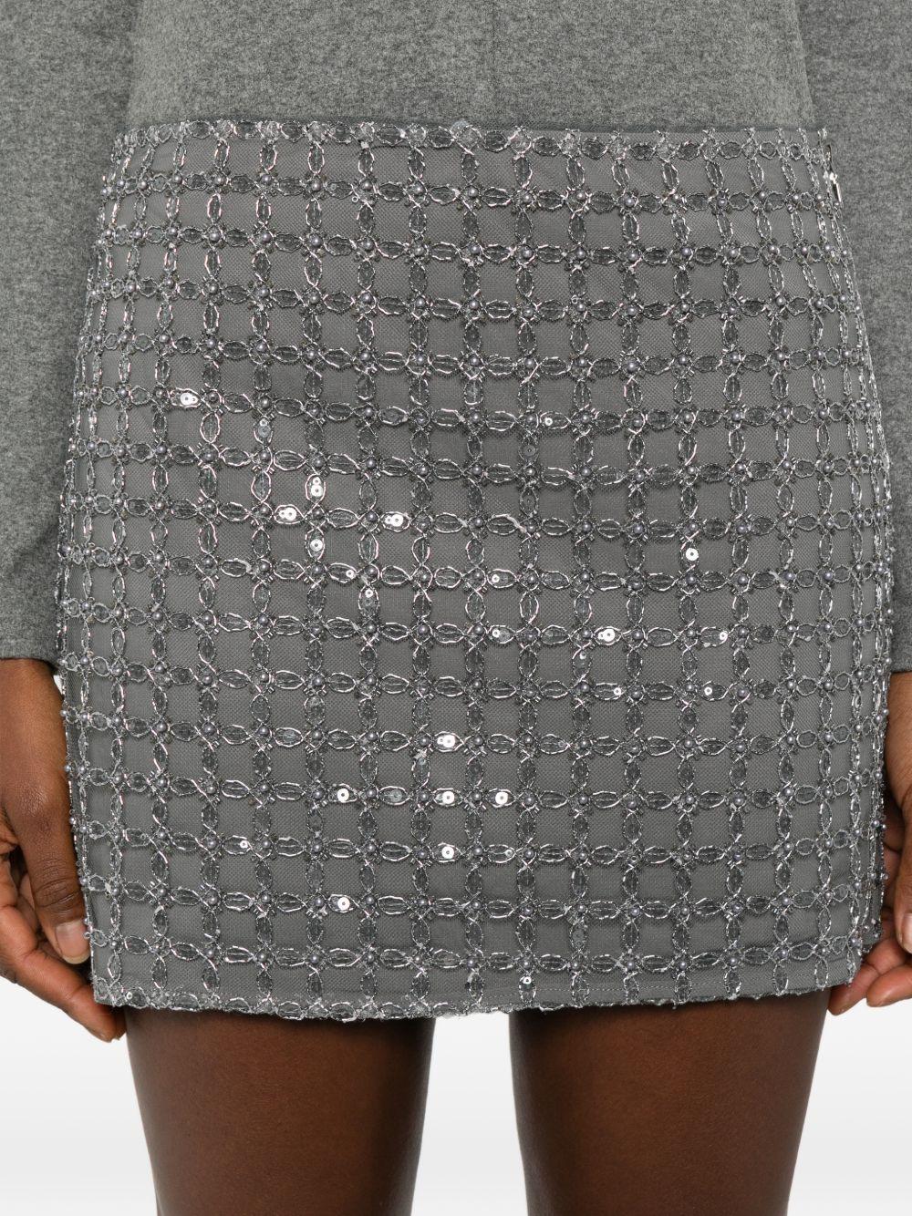 Minigonna con decorazione in grigio Rotate - donna 