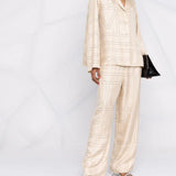 Camicia con monogramma in beige Toteme - donna 