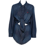 Abito camicia in blu denim Diesel - donna 
