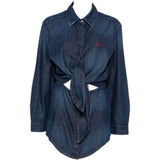 Abito camicia in blu denim Diesel - donna 