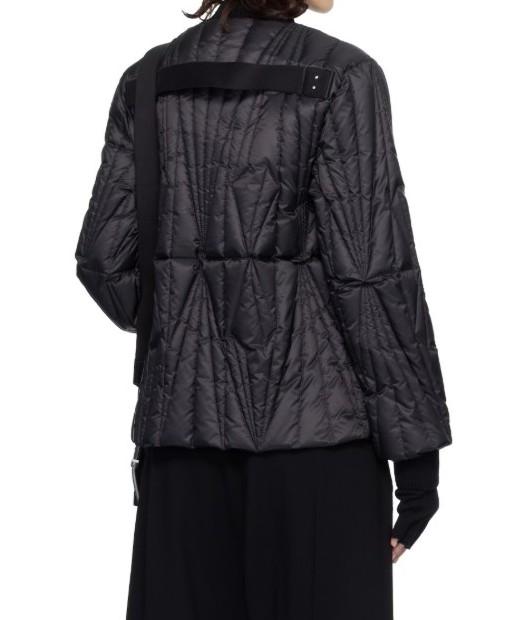 Giacca trapuntata geocamo in nero Rick Owens x Moncler - unisex<BR/> 