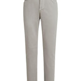 Jeans a cinque tasche con chiusura a bottone in grigio Brunello cucinelli - uomo 
