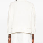 Giacca con zip boucle in avorio Moncler - donna 