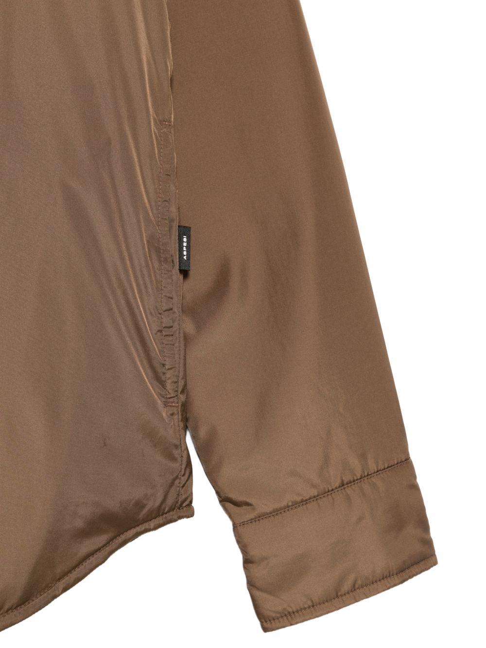 Camicia imbottita con chiusura a pressione in marrone Aspesi - uomo 