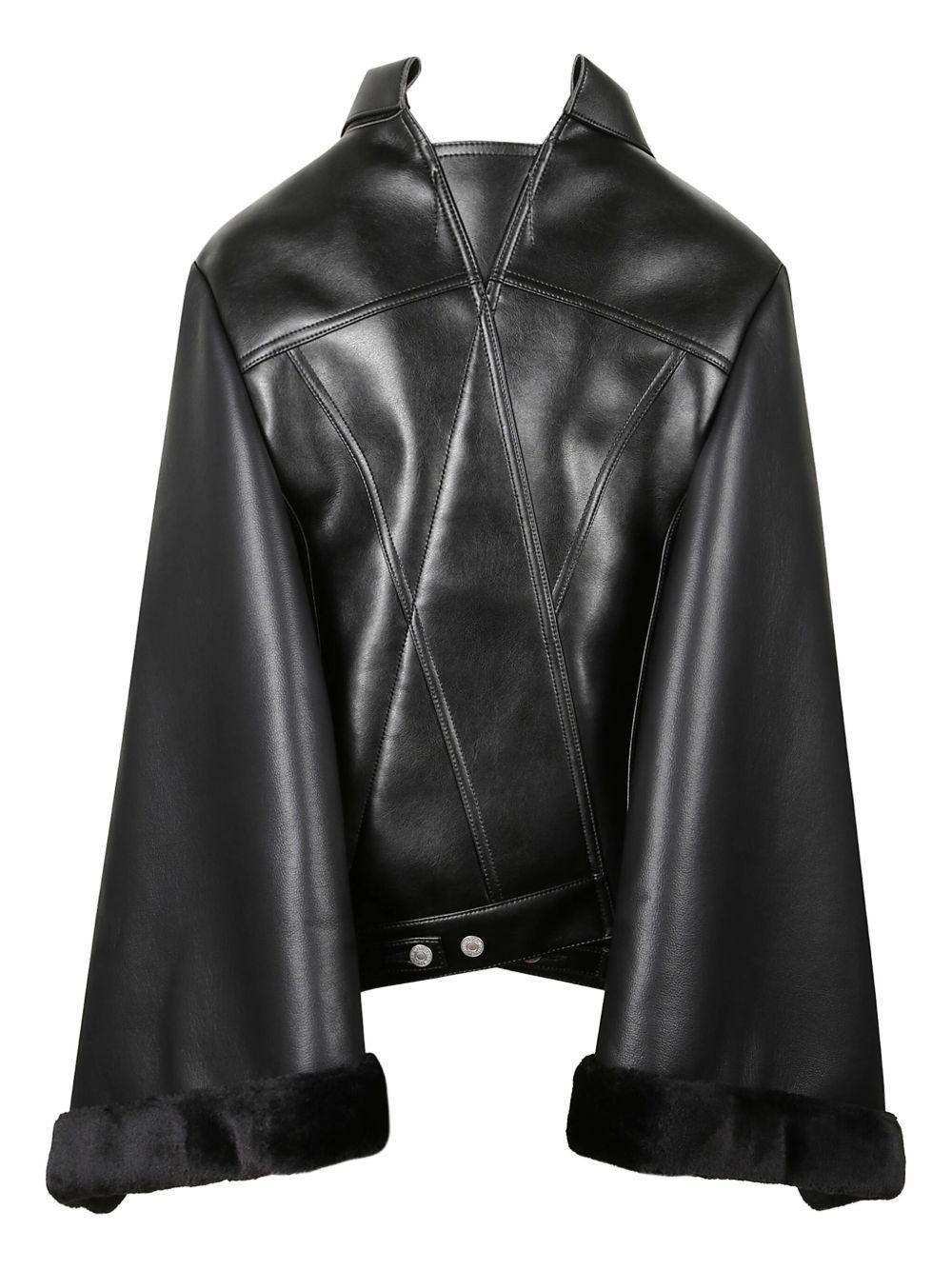 Mantella in ecopelle in nero Junya Watanabe - donna 