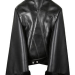 Mantella in ecopelle in nero Junya Watanabe - donna 