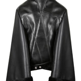 Mantella in ecopelle in nero Junya Watanabe - donna 