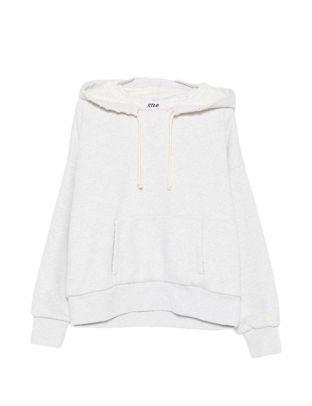 Felpa con cappuccio e tasca in grigio Golden goose - unisex 