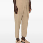 Pantaloni affusolati a pieghe in marrone Briglia 1949 - uomo 