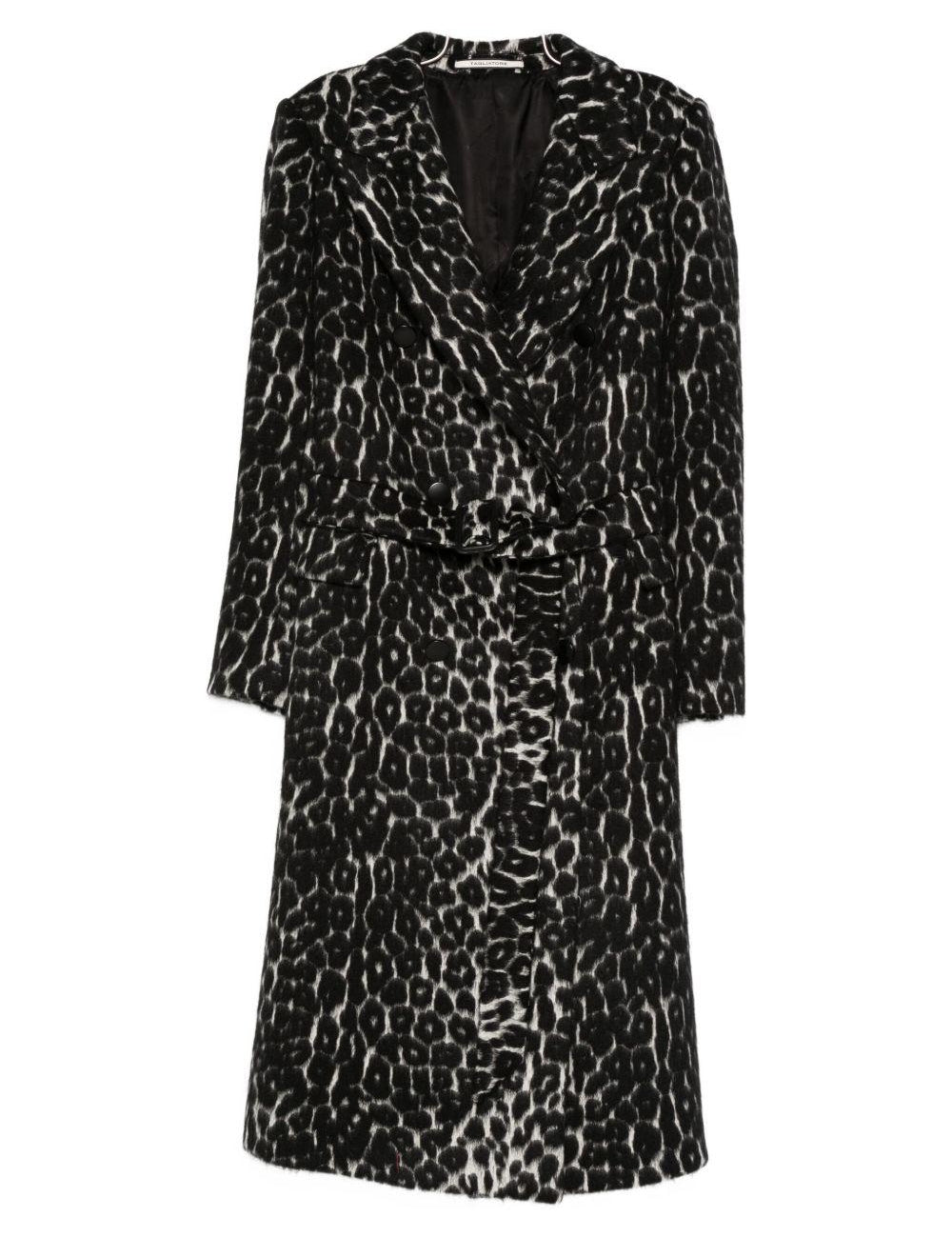 Cappotto con stampa leopardata in nero Tagliatore - donna 