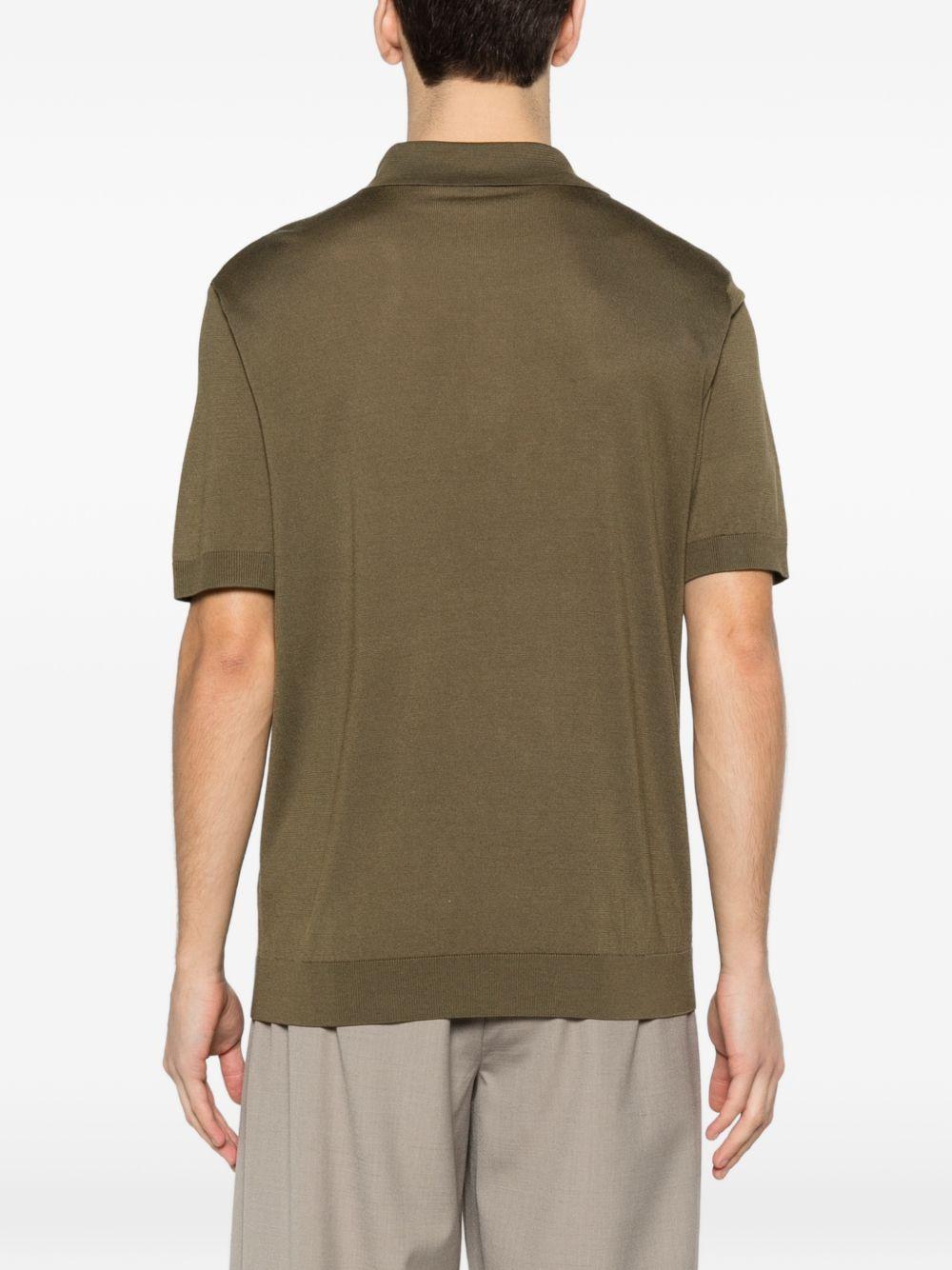 Polo con bottoni in verde Kiton - uomo 