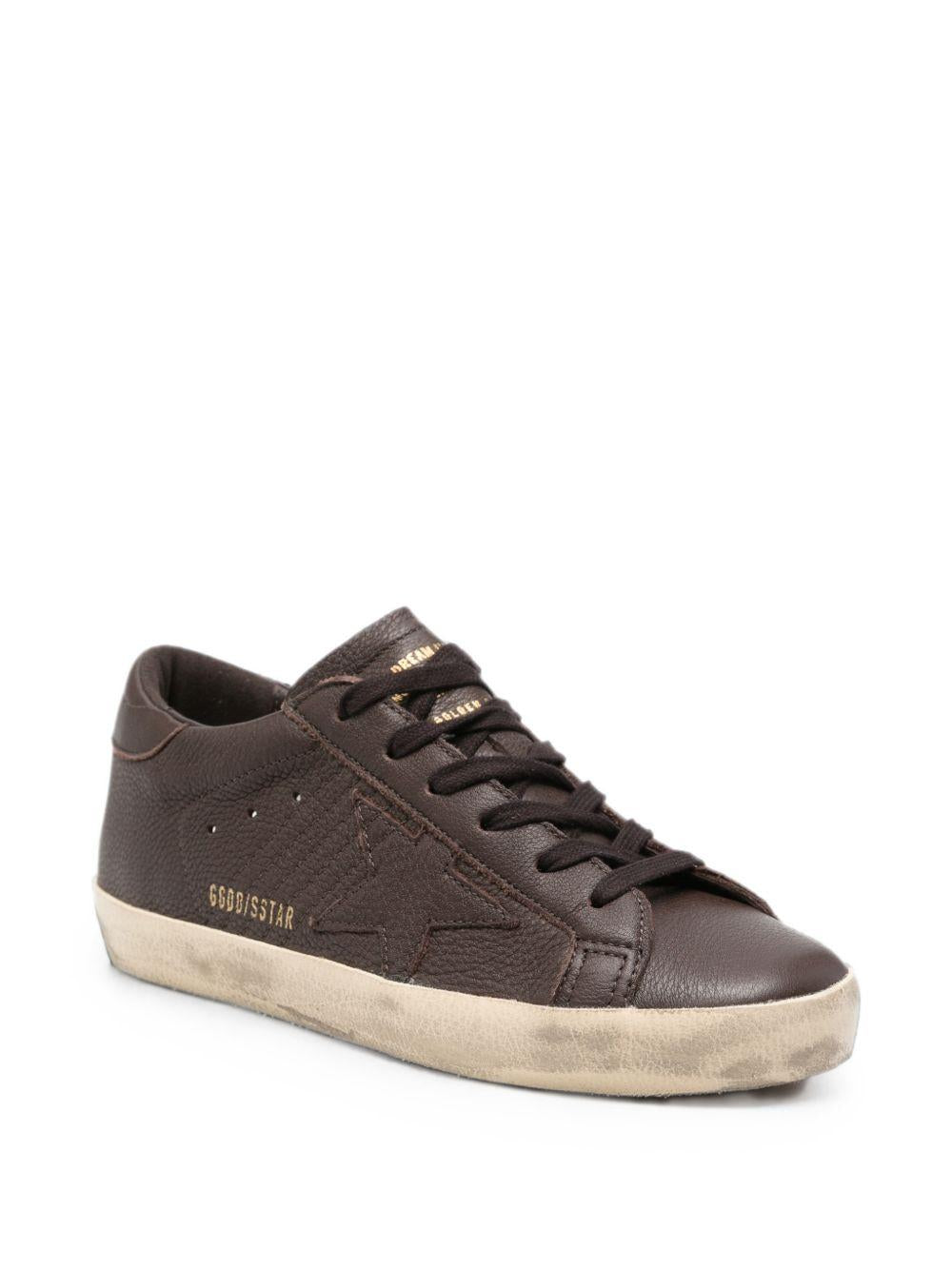 Sneakers Super-Star  in pelle marrone 