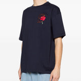 T-shirt D Hibiscus Brodée in blu Drole de monsieur - uomo 