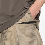 Pantaloncini sfilacciati Stefan in grigio Rick owens drkshdw - uomo 