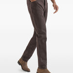 Jeans a gamba dritta in marrone Brunello cucinelli - uomo 