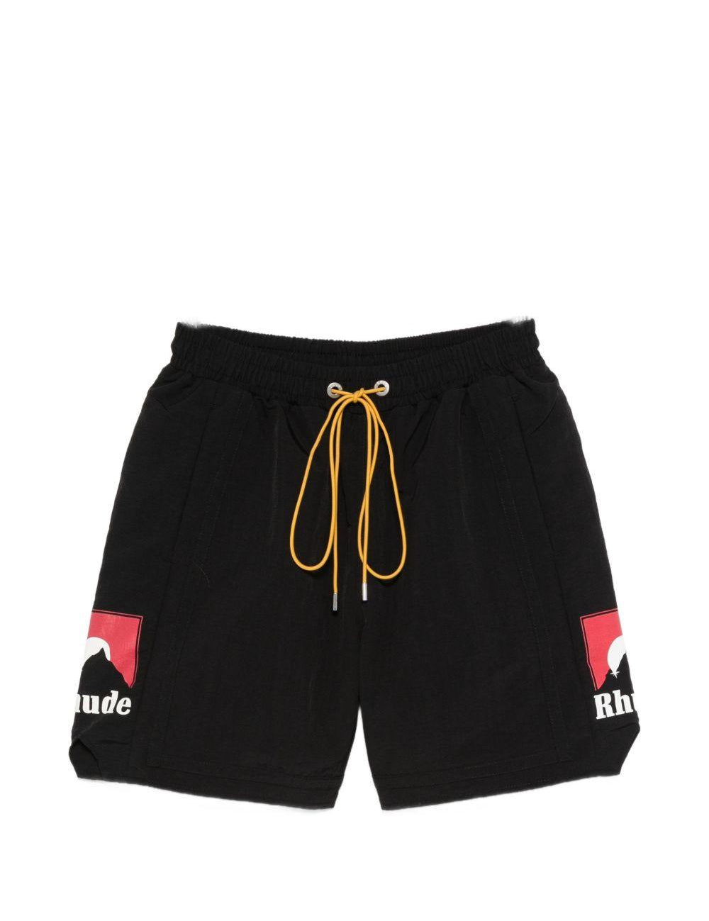 Costume da bagno con logo in nero Rhude - uomo 
