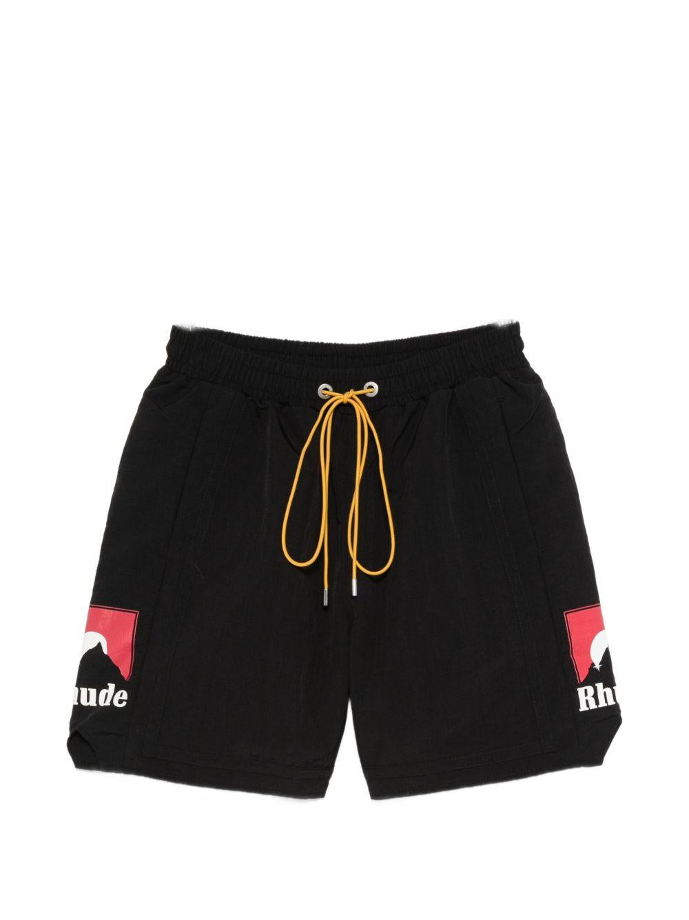Costume da bagno con logo in nero Rhude - uomo 