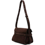 Borsa a spalla tie-me in suede nero Moschino - donna 