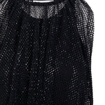 Top in rete con cristalli nodo in nero Maxmara sportmax - donna 