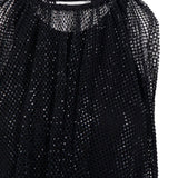 Top in rete con cristalli nodo in nero Maxmara sportmax - donna 