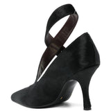 Décolleté con tacco con fibbia in nero Khaite - donna 