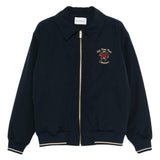 Bomber con ricamo in blue navy Drole De Monsieur - uomo 