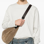 T-shirt a manica lunga in bianco Lemaire - uomo 