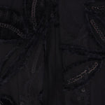Gonna midi con ricami floreali in nero Elie saab - donna 
