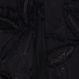Gonna midi con ricami floreali in nero Elie saab - donna 