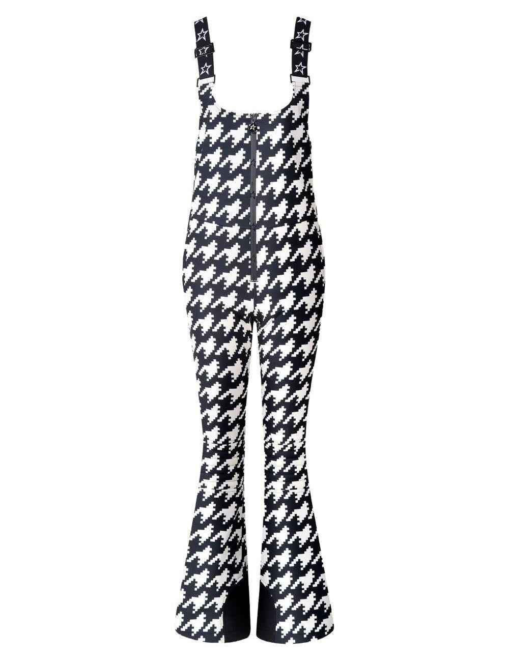 Tuta da sci con fantasia jb in bianco e nero Perfect moment - donna 