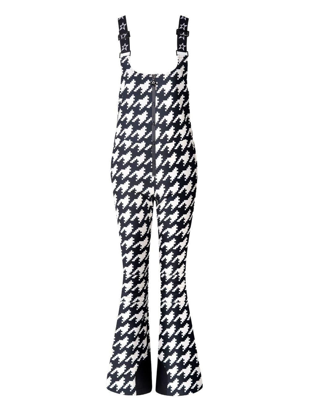Tuta da sci con fantasia jb in bianco e nero Perfect moment - donna 