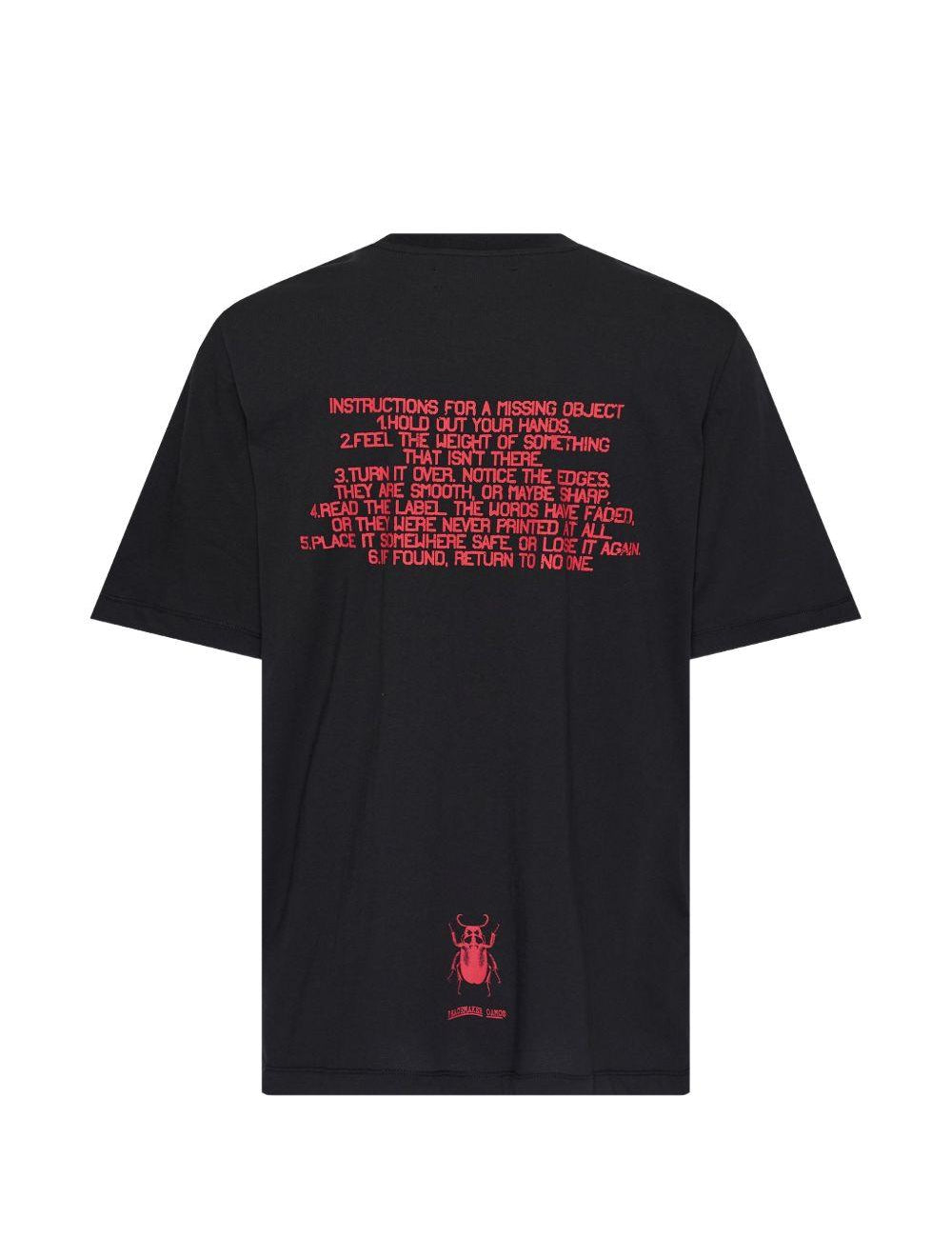 T-shirt con stampa del logo in nero Oamc peacemaker - uomo 
