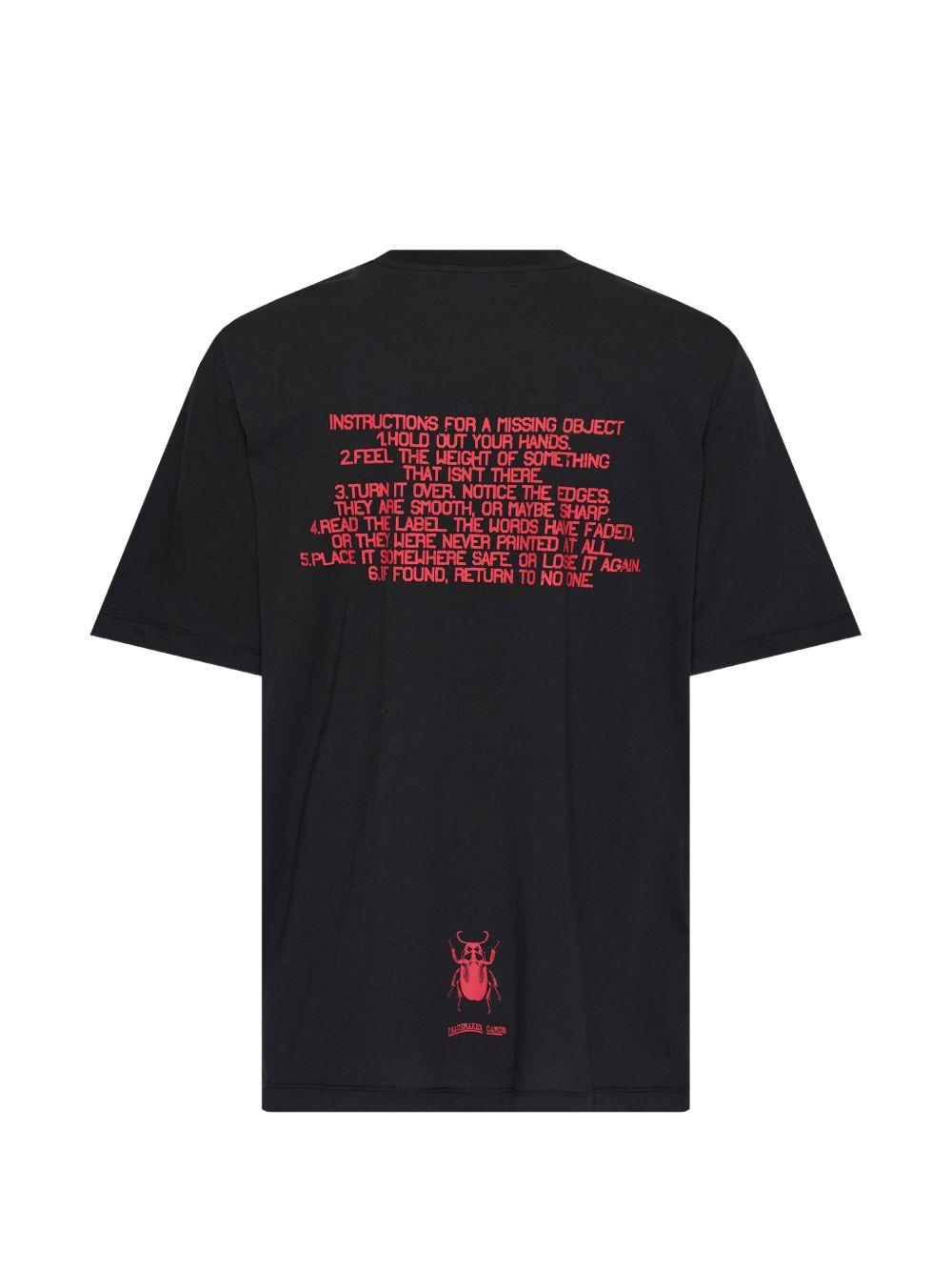 T-shirt con stampa del logo in nero Oamc peacemaker - uomo 