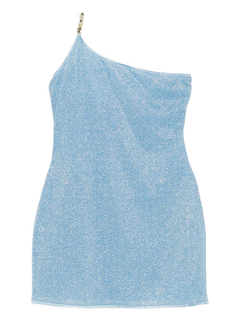 Abito monospalla con decorazione in blu Oséree - donna 